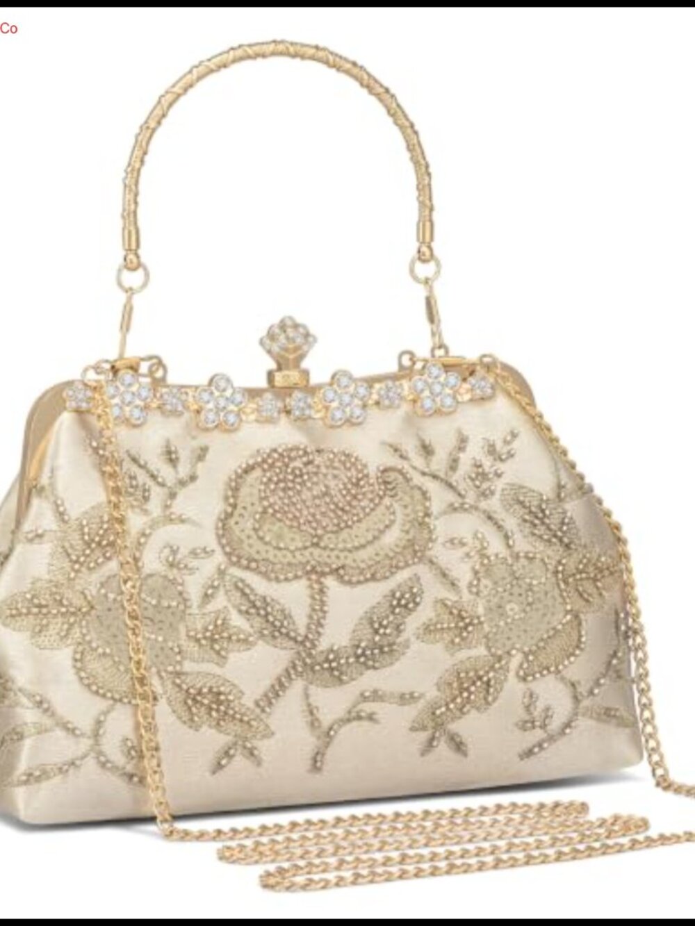 Beaded Sequin Clutch Evening Bag Wristlet Crossbody